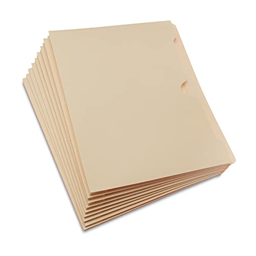 Basics Reinforced File Jackets, Letter Size, Straight-Cut Tab, 2 Set