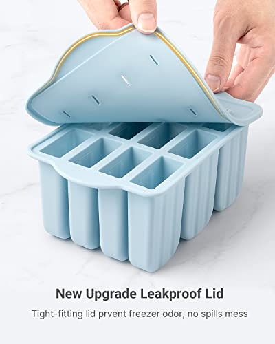 Popsicles Molds, MEETRUE 12 Pieces Silicone Popsicle