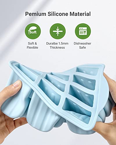 Popsicles Molds, MEETRUE 12 Pieces Silicone Popsicle